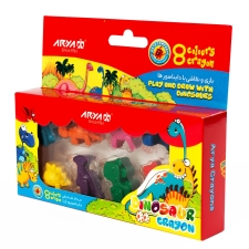 کرایون دایناسوری 8 رنگ آریا