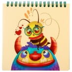 نوت بوک و دفترچه یادداشت مربعی فانتزی 14 × 14 طرح دیبی و زنبورک