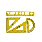 ست خط کش 4 تکه ژله ای آریا