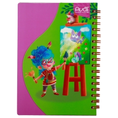 نوک بوک و دفترچه یادداشت فانتزی 11*16 طرح نقاشی گربه آوات