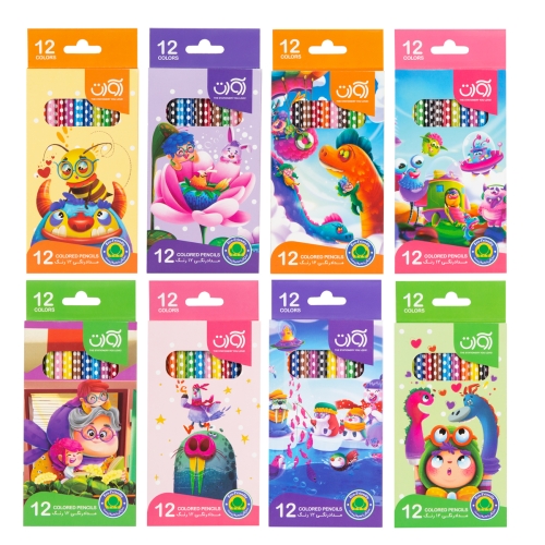 مداد رنگی 12 رنگ آوات