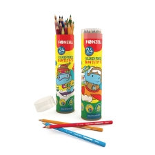 مداد رنگی 24 رنگ استوانه فلزی سری kids فونزل
