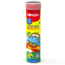 مداد رنگی 12 رنگ استوانه فلزی سری kids فونزل