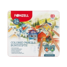 مداد رنگی 24 رنگ جعبه فلزی سری school فونزل