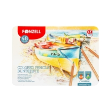 مداد رنگی 48 رنگ جعبه فلزی سری school فونزل