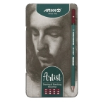 ست مداد طراحی آرتیست آریا طرح جعبه فلزی