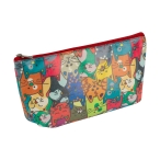 جامدادی تک زیپ فانتزی چرمی - طرح گربه ها