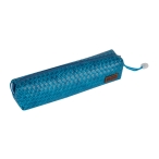 جامدادي تك زيپ چرمي دنيم - آبی