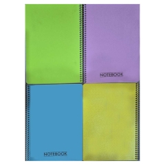 دفتر سیمی 50 برگ دو خط متالیک نوین