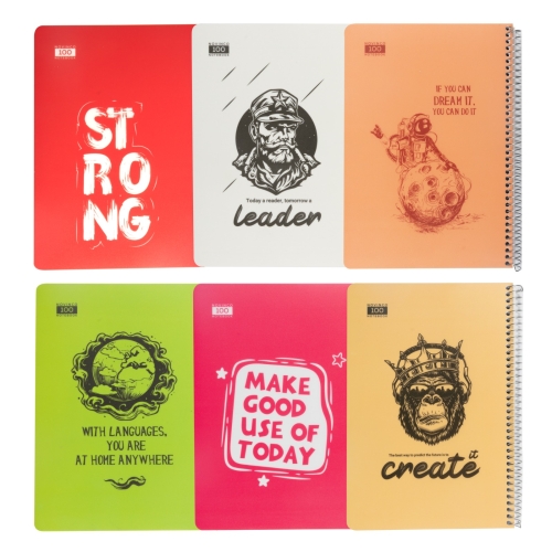 دفتر سیمی 100 برگ کلاسیک خطی نوین