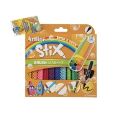 ماژیک نقاشی 12 رنگ قلمویی استیکس آرت لاین