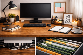 چطور میز کار خود را به بهترین شکل مرتب کنیم؟ راهنمای کامل برای نظم‌دهی به فضای کار