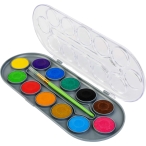 آبرنگ ۱۲ رنگ آریا مدل بیضی بزرگ