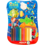 خمیر بازی ۱۲ رنگ آریا مدل آویز وکیومی با ابزار